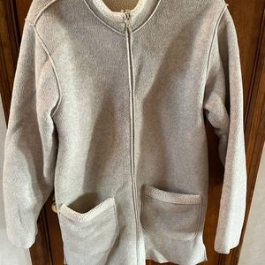 2-way zipper Sherpa lined coat